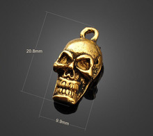 150pcs Antique Gold Skulls Charm Pendants-DIY Jewelry Findings Necklace Bracelet Earrings Fashion Accessories 20.8mm X 9.9mm 2024 - buy cheap