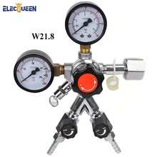 Двойной регулятор CO2 с Y-образным соединителем и двумя стопорными клапанами, регулятор CO2 для домашнего пивоварения, 0 ~ 3000psi, 0 ~ 60psi,W21.8 2024 - купить недорого