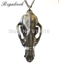 Regalrock The Force Awakens Jurassic Panther Ice Age Dire Wolf Skull Pendant Necklace 2024 - buy cheap
