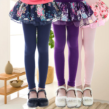 Leggings con patrón Floral para niñas, falda de verano y primavera, pantalones de encaje de flores, pantalones de dos piezas falsos 2024 - compra barato