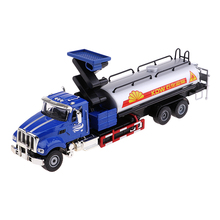 Carrinho de brinquedo em liga 1:50, transportador de óleo modelo de caminhão tanque diecast para crianças 2024 - compre barato