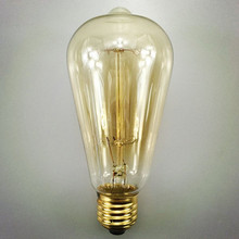 Lâmpada de edison. iluminação retrô para restaurantes e bar, lâmpada vintage e27, filamento de 110v, 220v, 40w e 60w. 4 peças 2024 - compre barato