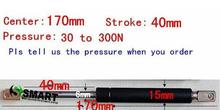 2 шт. Бесплатная доставка 30 до 300N сила 170 мм Центральное расстояние, 40 мм ход, пневматическая Автомобильная газовая пружина, подъемник Prop газовый пружина демпфер 2024 - купить недорого