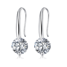 Nueva joyería de moda pendientes de plata para mujer Diamante de imitación transparente pendientes de moda, pendientes Chapado en plata NCVJHDBJ 2024 - compra barato