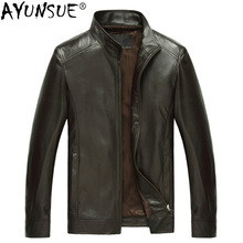 AYUNSUE Spring Genuine Leather Jacket Men 100% Sheepskin Coat for Men Leather Jackets Plus Size Casaca Cuero 14B0109 KJ2118 2024 - buy cheap