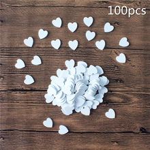 100pcs/lot DIY Flower Shape Wood Slices Discs Wood Heart Love Blank Natural Crafts Supplies Wedding Ornaments 2024 - buy cheap