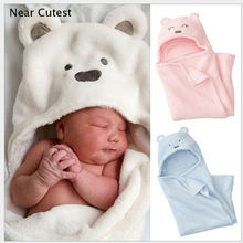 80*80cm Coral Fleece Baby Blankets Newborn Kids Baby Blanket Receiving Blankets Boy&Girl Toddler Cartoon Bear Sleeping Bag 2024 - buy cheap