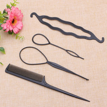 Hair Twist Styling Clip Stick Bun Maker Braid Tool Comb Hair Accessories 1Set/4Pcs 2024 - buy cheap