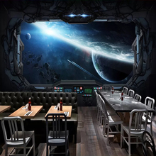 Custom 3D Photo Wallpaper Cosmic Space Cabin Spacecraft Wall Painting 3D Restaurant Hotel Internet Gaming Room Mural Wall Paper 2024 - buy cheap