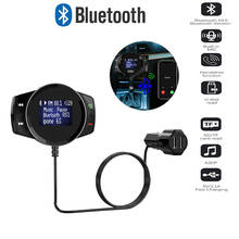 Car mp3 player Wireless Bluetooth Car FM Modulator Transmitter Hands Free Auto Kit Large Display MP3 Audio Player USB Charger 2024 - buy cheap