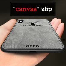 Hot Brand Cloth Texture Emboss Deer Soft TPU Case For iphone x 7 7plus 8 6 6s Plus 6plus Cloth Canvas Silicone Case For iphone x 2024 - buy cheap