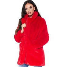New Elegant Faux Fur Coat Women Autumn Winter Warm Soft Fur Jacket Female Plush Overcoat Casual Outerwear 2024 - buy cheap