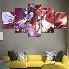 Home Decor Prints Painting Pictures 5 Pieces Animation Date A Live Modern Wall Art Modular HD Canvas Poster Bedside Background 2024 - buy cheap