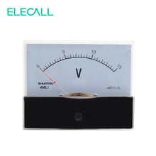 ELECALL 44L1 15V Rectangle Dial Panel Gauge Voltage Voltmeter AC 0-15V Class 1.5 Accuracy 2024 - buy cheap