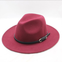 Chapéu de lã redondo, de boa qualidade, feminino, masculino, feminino, chapéu tipo jazz europeu, americano, frete grátis 2024 - compre barato
