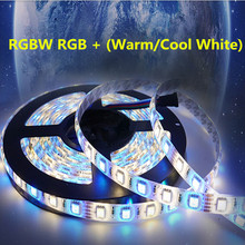 Tira de luces LED SMD 5050 RGBW RGB + (blanco cálido/frío), 5 pines, DC12V, IP30/IP65/IP67, 5m, 60LED/M, 300 LED 2024 - compra barato