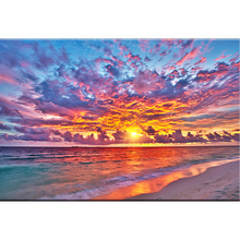 5D Diamond painting Sunset Glow Cloud Painting Beach Waves Seascape Full Square round Drill Mosaic Embroidery Painting decor art 2024 - buy cheap