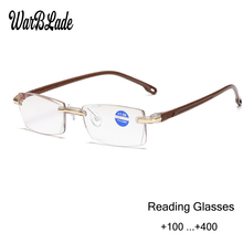 Reading Glasses Anti-Blu-Ray Presbyopic Eyeglasses Women Men Comfy Ultra-light Rimless Eyewear +1.0 +1.5 +2.0 +2.5 +3.0 +3.5+4.0 2024 - buy cheap