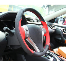 Decoración para coche para Nissan Qashqai J10 X-TRAIL NV200 2008-2012, protector para volante de coche, cuero cosido a mano, accesorios para coche 2024 - compra barato