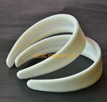 Cream ivory 4cm VELVET Headband for Sinamay Fascinators or hair ornament. 2024 - buy cheap