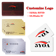 500 шт. индивидуальный дизайн логотипа печать узора VIP печать RFID ID 125 кГц EM4100 карта 13,56 МГц IC карта MF S50 Бесконтактный смарт 2024 - купить недорого
