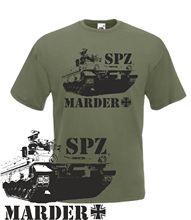 2019 verão moda masculina camiseta spz marder schutzenpanzer camisa panzergrenadier bundeswehr 2024 - compre barato