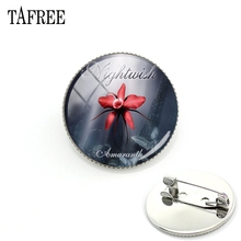 TAFREE Nightwish Music Pins up Flowers Brooches Fashion Men Women Accessories glass cabochon Handmade Alloy Jewelry NW583 2024 - buy cheap