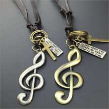 New choker necklaces & pendants Vintage Jewelry collier collares Music symbol Pendant Men Necklace necklace women long necklace 2024 - buy cheap