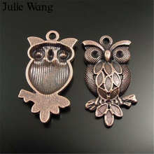 Julie Wang 5-30PCS Owl Charms Red Copper Antique Birds Alloy Animal For Necklace Pendant Bracelet Jewelry Making Accessory 2024 - buy cheap