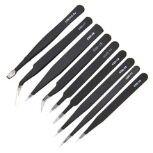 9pcs Stainless Steel Precision Tweezers Set ESD Safe Anti Static Repair Tool Kit For Electronic Repairing Leather Work Mayitr 2024 - buy cheap