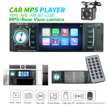 Автомобильный видеоплеер 4,1-дюймовый TFT LCD экран Автомобильный MP4 MP5 плеер Bluetooth стерео радио FM SD/MMC/USB с камерой заднего вида 2024 - купить недорого