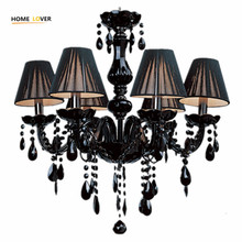 Modern crystal chandelier light fixtures ceiling lustre para quarto Black Led Crystal Chandelier For Living room Bedroom Kitchen 2024 - buy cheap