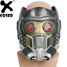 Coslive-Máscara de Cosplay de Star Lord guardianes de la galaxia, casco de PVC, accesorios de disfraz con gafas brillantes, Deluxe, para Halloween y adultos 2024 - compra barato