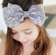 TWDVS Lovely Newborn Lace Bow Knot Elastic Headband Kids Lace Flower Hair Band Hair Accessories W141 2024 - buy cheap