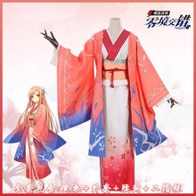 Anime Sword Art Online Asuna Yuuki Cosplay Costume Pink Uniforms Cosplay Kimono Costume 2024 - buy cheap