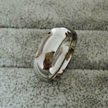 2016 модное мужское кольцо из нержавеющей стали серебристого цвета крутое мужское обручальное кольцо с высокой полировкой 6 мм Бесплатная доставка 2024 - купить недорого