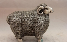 China White Copper Silver Feng Shui Blessing Fu Money Goat Sheep Art Statue 2024 - buy cheap