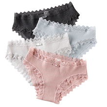 ZJX Sexy Panties Women Cotton Lace Underwear Seamless Cute Girls Briefs Soft Comfort Lingerie Breathable Female Underpants 2024 - buy cheap