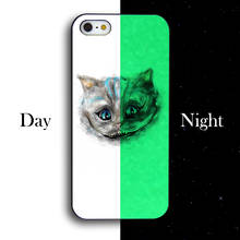 New Cheshire Cat PC Hard Noctilucent Case Cover for iPhone 4 4s 5 5s 5c SE 6 6s Plus 7 7plus 2024 - buy cheap
