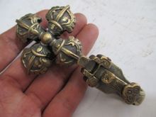 Elaborate Chinese Tibet antique brass auspicious belt buckle , to ward off bad luck No.9 2024 - buy cheap