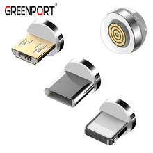 Магнитный штекер GREENPORT 12th для iphone Type C, Micro usb, мобильный телефон, кабель для зарядки xiaomi redmi, мобильный телефон, зарядное устройство 2024 - купить недорого