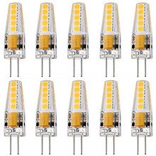 Lampara de led 10 modos g4 smd2835, 10leds substituem lâmpada de halogênio de 30w, ângulo de 360 feixe de lâmpada g4 ampul 12v/220v, cor branca quente e fria 2024 - compre barato