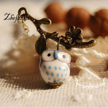 Lovely Ceramic Twig Owl Necklaces & Pendants For Women 2018 Handmade Vintage Jewelry Girl Accessories 2024 - buy cheap