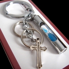 hourglass keychain key ring high quality cross key chain llaveros mujer innovative chaveiro portachiavi bag charm christmas gift 2024 - buy cheap