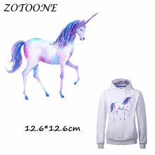 ZOTOONE-Parche de unicornio de fantasía para ropa, camiseta, pedrería para aplicación con plancha, pegatinas, accesorio de transferencia de calor artesanal, apliques lavables C 2024 - compra barato