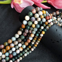 6-12mm Round Green Yellow Blue White Ocean Jaspers Beads Natural Stone Beads For Jewelry Making Beads 15'' Needlework DIY Beads 2024 - buy cheap