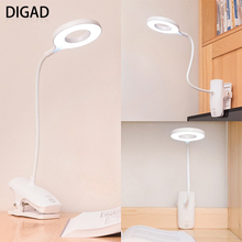 DIGAD Desk lamp USB led Table Lamp 28 LED Table lamp with Clip Bed Reading book Night Light LED Desk lamp Table Touch 3 Modes 2024 - buy cheap