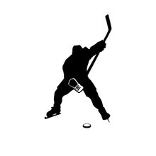 9.2*15.6CM The Hockey Player Personalized Custom Decals Fun Vinyl Reflective Car Stickers Black/Silver C7-0114 2024 - buy cheap