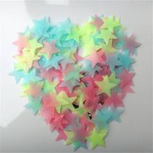 100Pcs Glow In The Dark Star Stickers Decal Home Wall Stickers Baby Kids Gift Nursery Room Home Decor Wholesale Wallpapers 2024 - buy cheap
