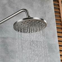 Brushed Nickel 8" Round Showerhead Bath Rainfall Shower Head Bathroom Rain Sprayer Ksd273 2024 - buy cheap